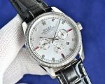 Rolex Datejust 9100 Movement 41*10mm 316L Steel Black/Brown Cowhide Leather Band Diamond Watch